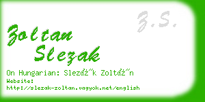 zoltan slezak business card